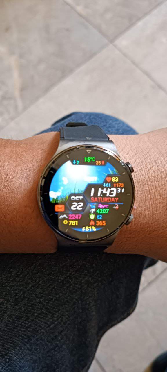 Beautiful weather pictures digital watch face theme