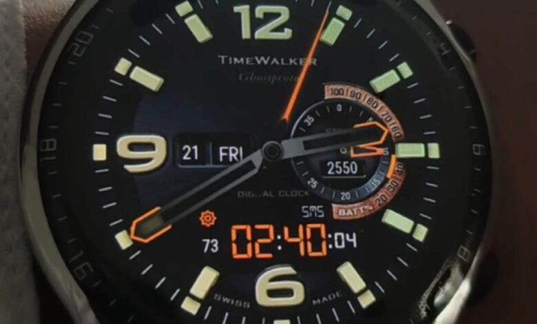 Time Walker HQ hybrid watch face theme