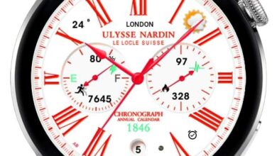 Ulysses nardin white realistic watch face theme