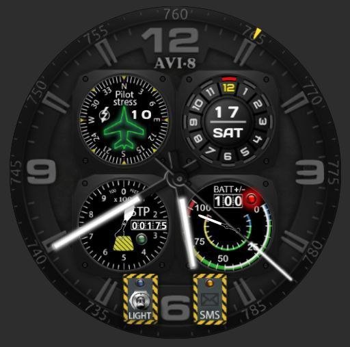 Aviator series hq hybrid watch face theme