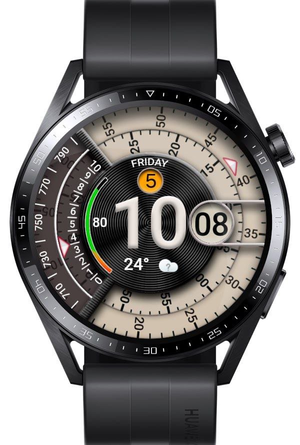 Rotating moving time HQ digital watch face theme