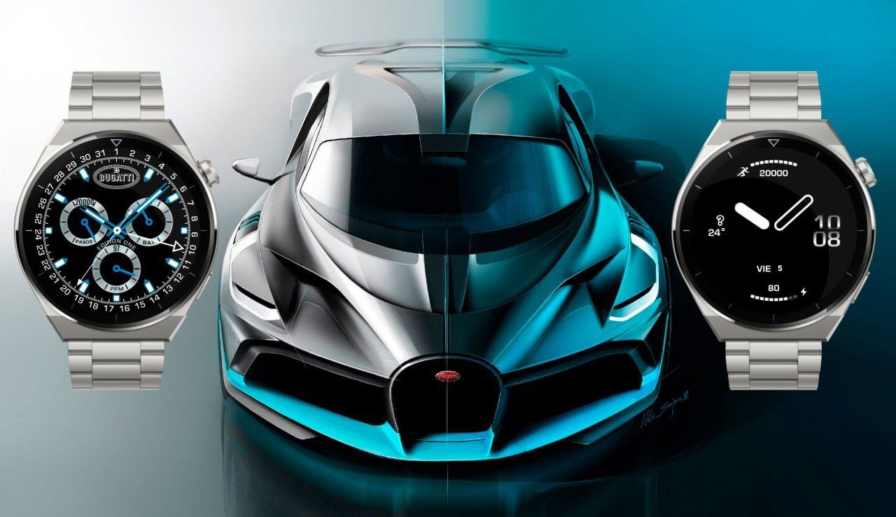 Bugatti HQ metallic watch face theme
