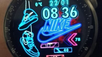 Nike neon colors beautiful digital watch face theme