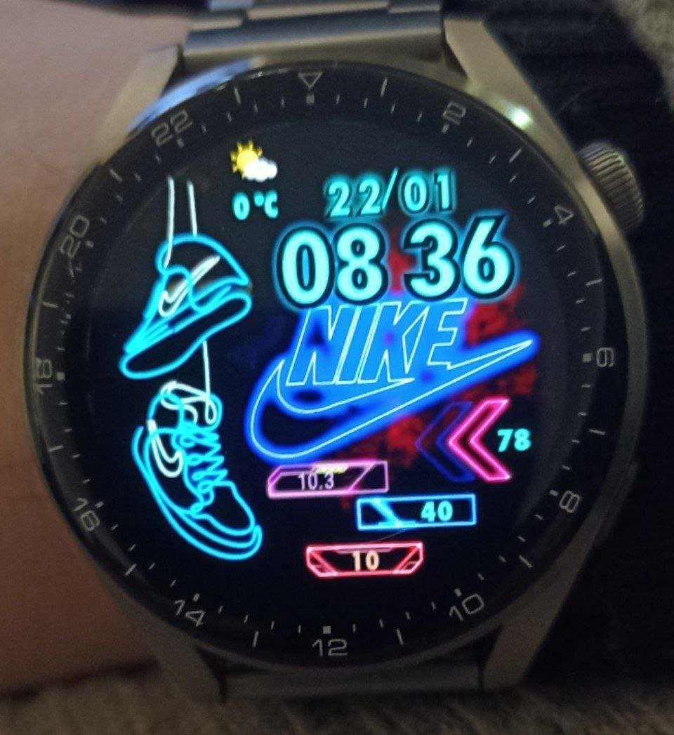 Nike neon colors beautiful digital watch face theme