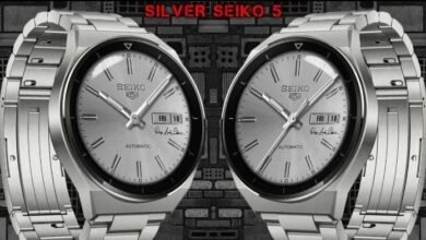 Silver Seiko HQ realistic watch face theme