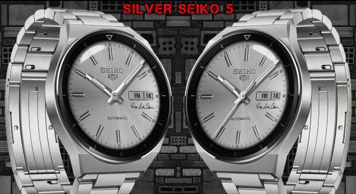 Silver Seiko HQ realistic watch face theme