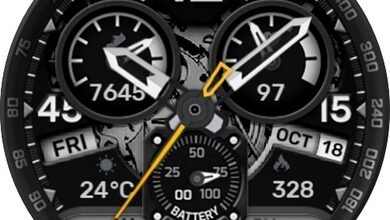 Dual display HQ hybrid watch face theme