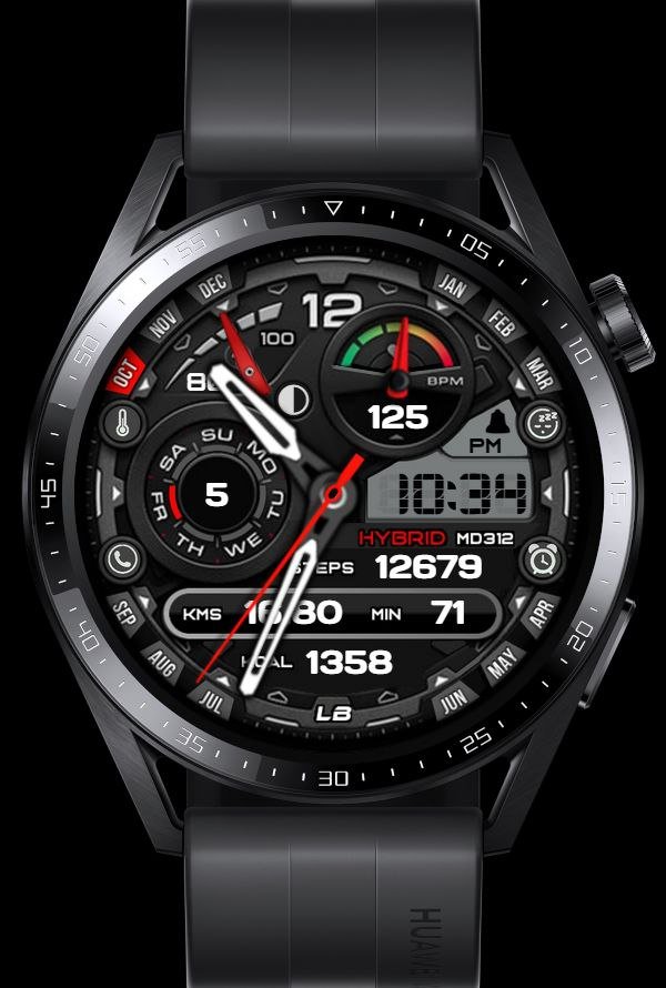 HQ ported hybrid watch face theme from Garmin