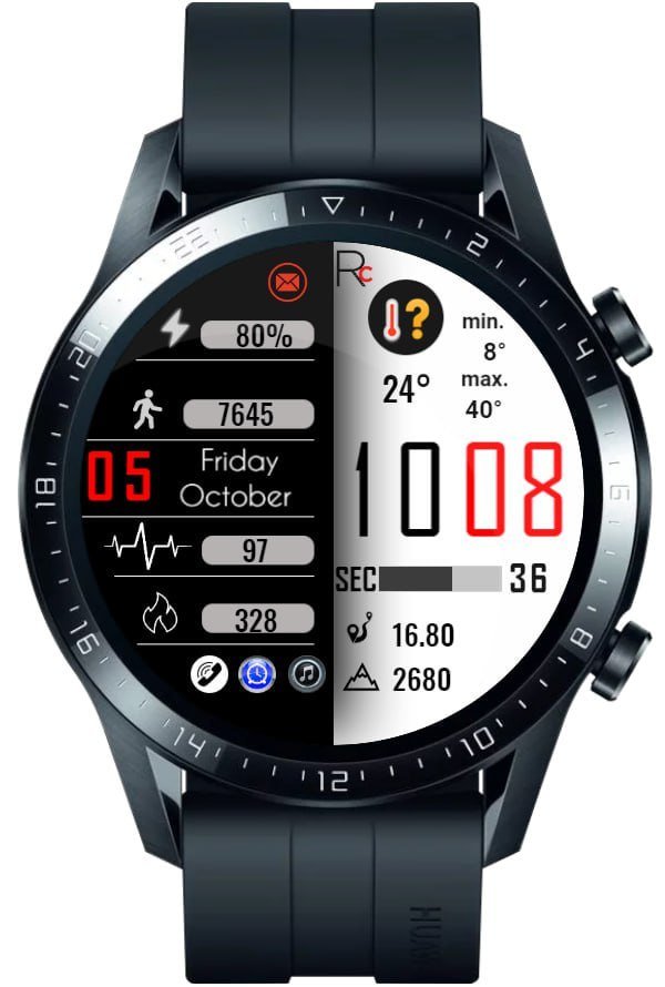 Oracle digital watch face theme