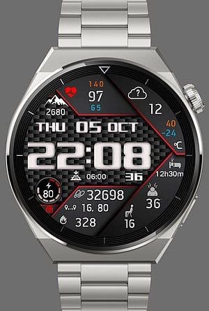 Check and mate digital watch face theme