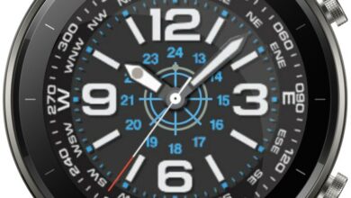 Blue background HQ analog watch face theme