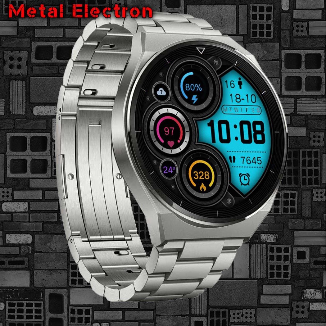 Electron metal digital watch face theme