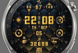 Golden HQ Hybrid watchface theme