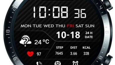 Black to black digital watchface theme