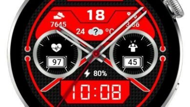 Bloody red hybrid watchface theme