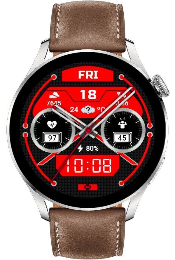 Bloody red hybrid watchface theme