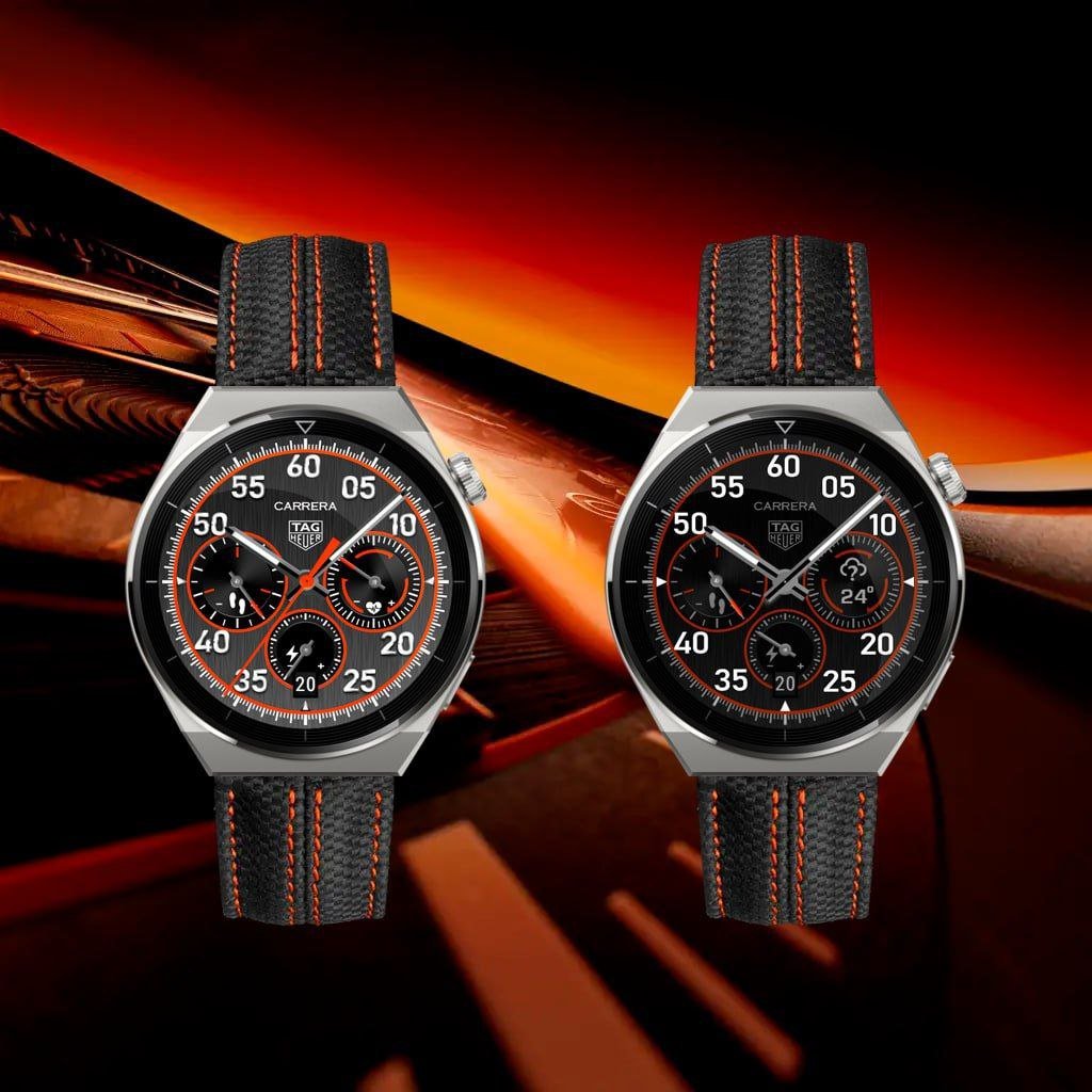 Carrera tag heuer realistic analog watch face with AOD