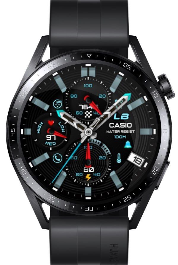 Casio ported HQ watch hybrid watchface theme