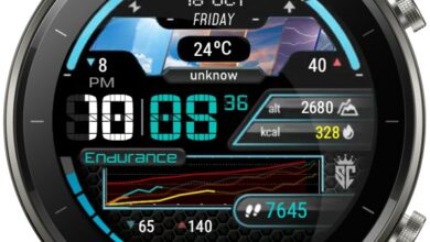 Heart rate zone HQ digital watch face theme