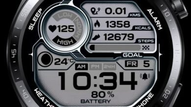 Large LCD HQ digital watch face theme