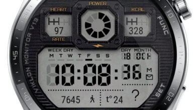 Huawei GT3 big LCD digital watch face theme