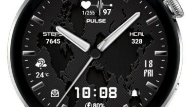 World Map HQ Hybrid watchface theme