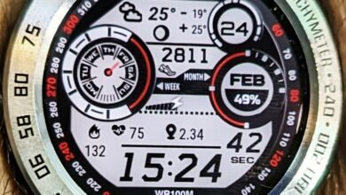 Red star HQ digital watch face theme