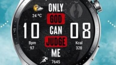 Only God Can judge me digital watch face theme