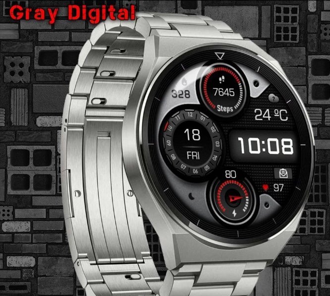 Grey HQ digital watch face theme