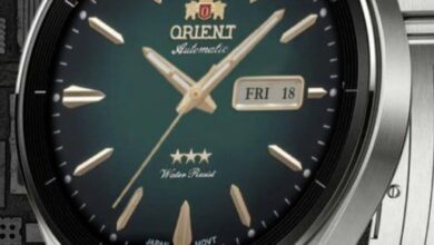 Orient gold green HQ ported watch face theme