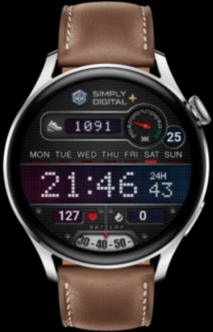 Simply digital watch face theme