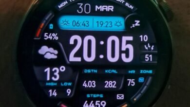 Sunset sunrise LCD digital watch face theme