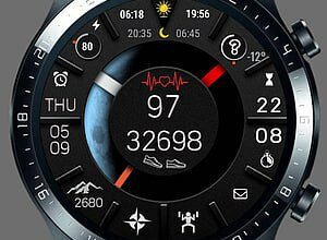 Full of shortcuts and widgets HQ watch face theme
