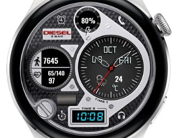 Diesel ported realistic watch face theme