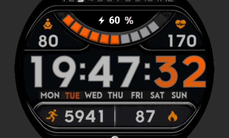 Power nap digital watch face theme