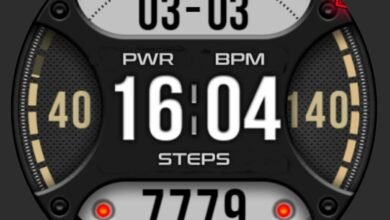 Steps per day digital watchface theme