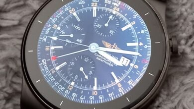 Breitling Blue realistic ported HQ watch face theme