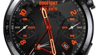 Dog fight orange HQ watch face theme
