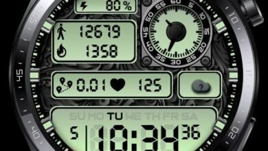 Green LCD HQ digital watch face theme