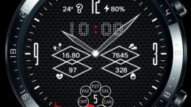 Dikdörtgen hibrit saat yüzü teması