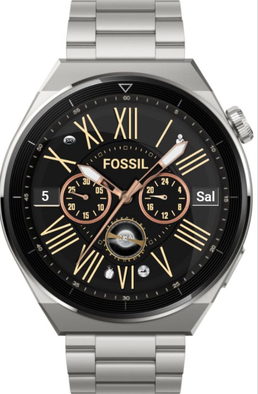 Fossil HQ realistic ported watch face theme