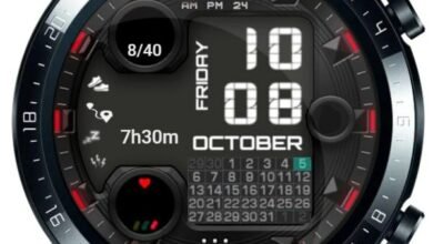 Black beautiful Calendar watch face theme