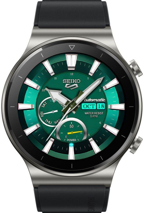Seiko Green ported HQ watch face theme