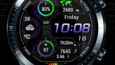 Amazing colorful high quality digital watch face theme