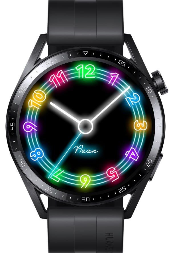 Glow in the Dark analog watch face theme