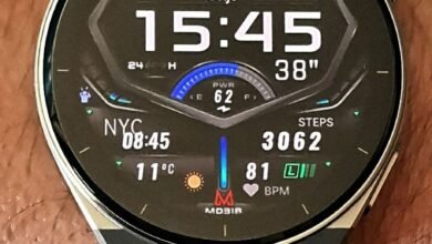 Dual time high quality digital watch face theme