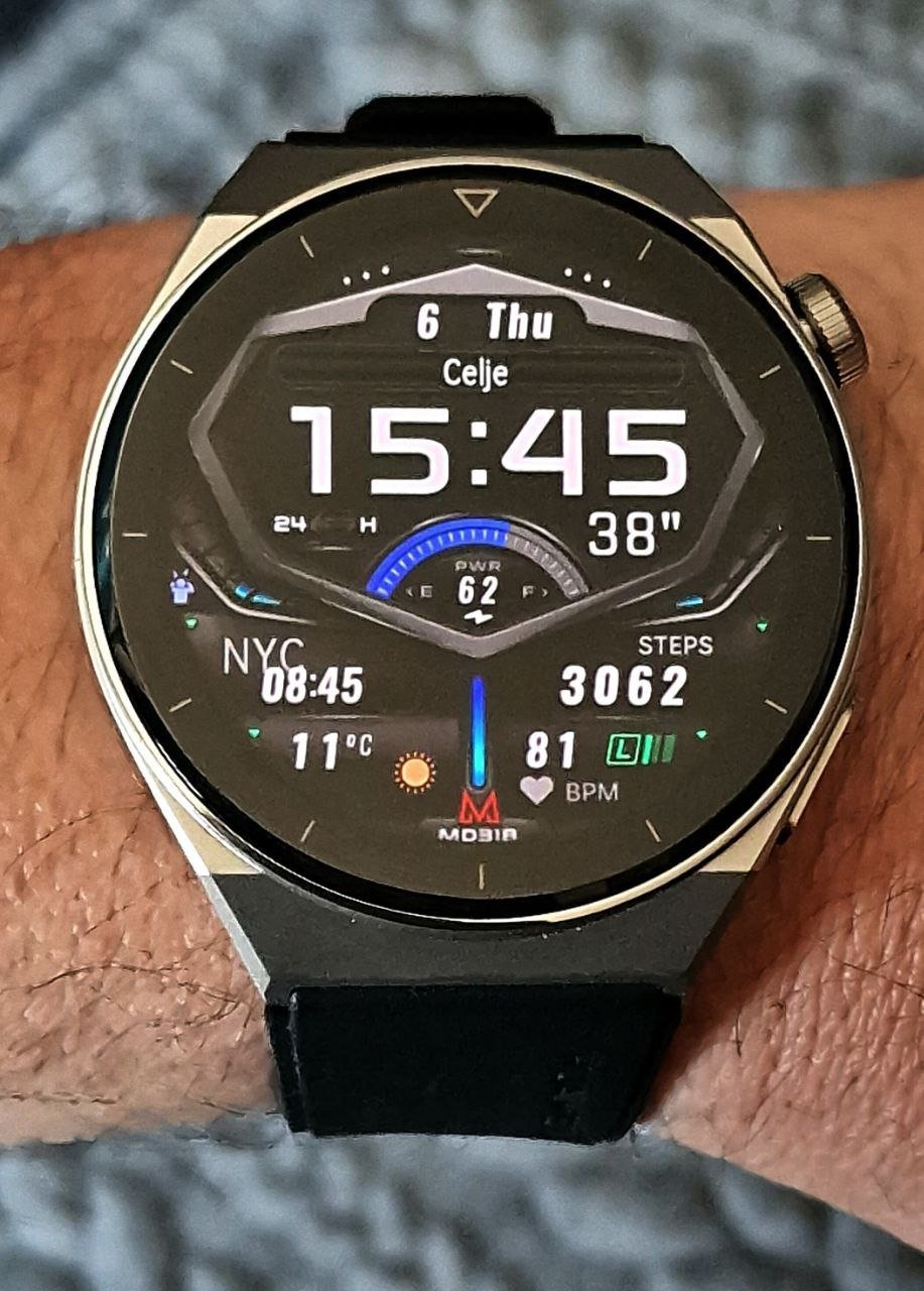 Dual time high quality digital watch face theme