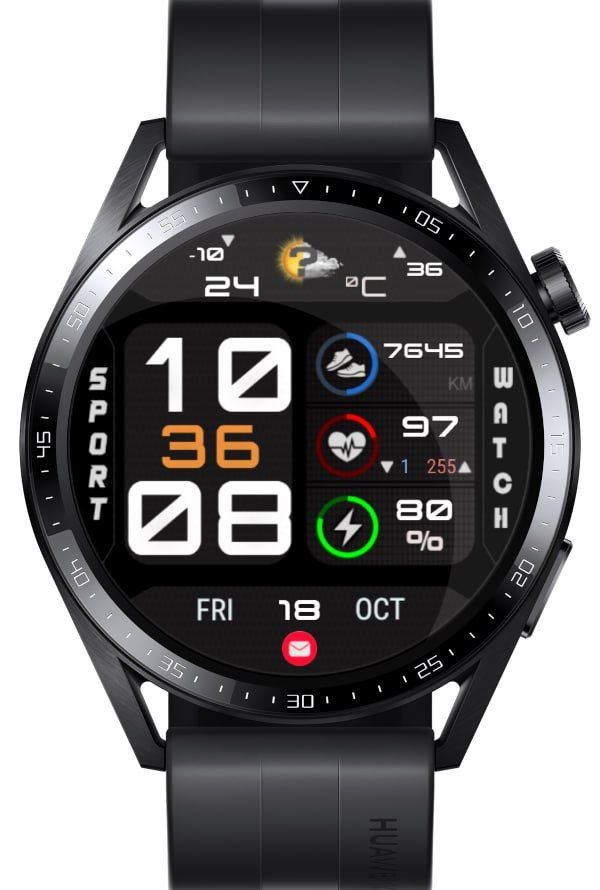 Clear and Clean fonts digital watch face theme