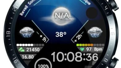 Samsung ported live weather digital watch face theme