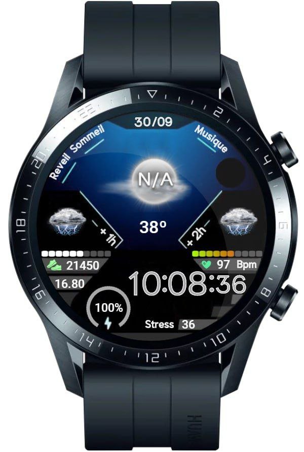 Samsung ported live weather digital watch face theme